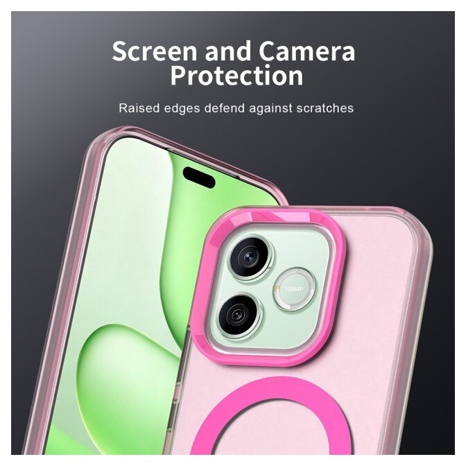 Husa Upzz® Tech Candy Pentru HONOR 600, Tehnologie Magsafe, Protectie La Camera si Colturi, Pink