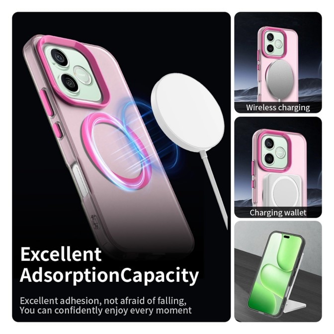 Husa Upzz® Tech Candy Pentru HONOR 600, Tehnologie Magsafe, Protectie La Camera si Colturi, Pink