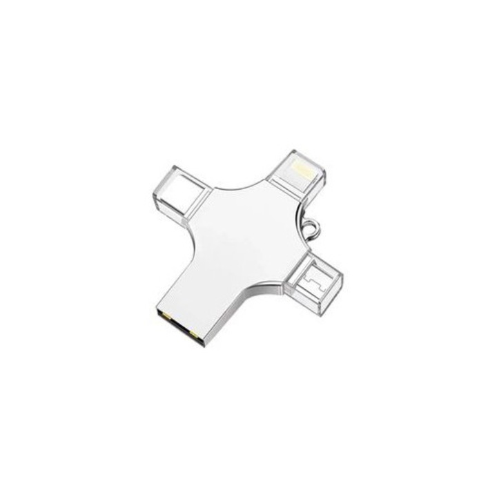 Memorie USB 4-in-1 2TB, USB 3.0, multicolor, compact