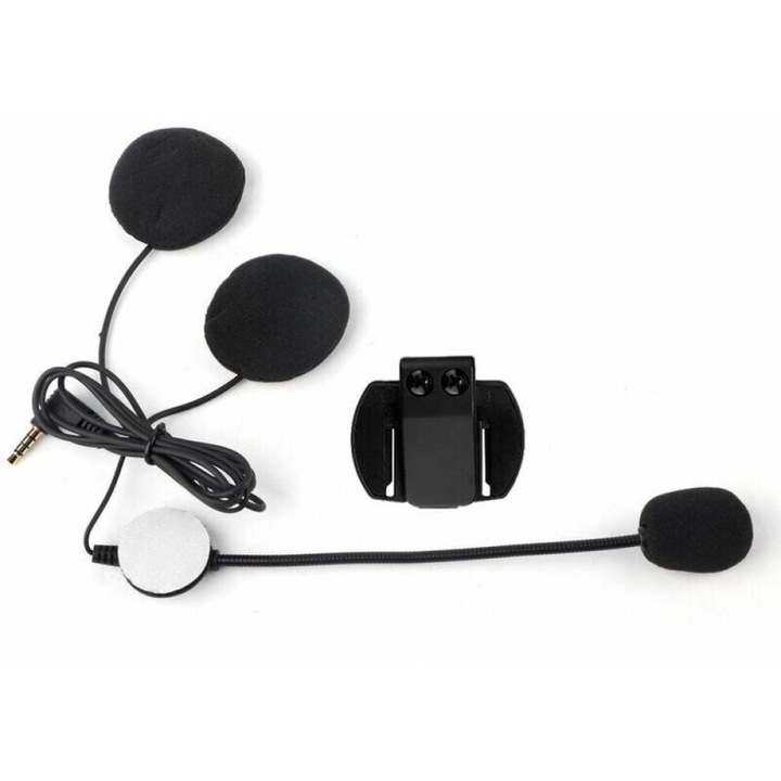 Bluetooth motoros fejhallgató, ellenálló ABS, mikrofon klip, biztonságos rögzítés