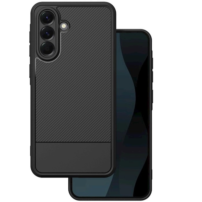 Husa pentru Samsung A57 5G Daden Carbon Flexibila Antisoc, Protectie Premium, Camera si ecran protejat, Hybrid Antisoc, Negru