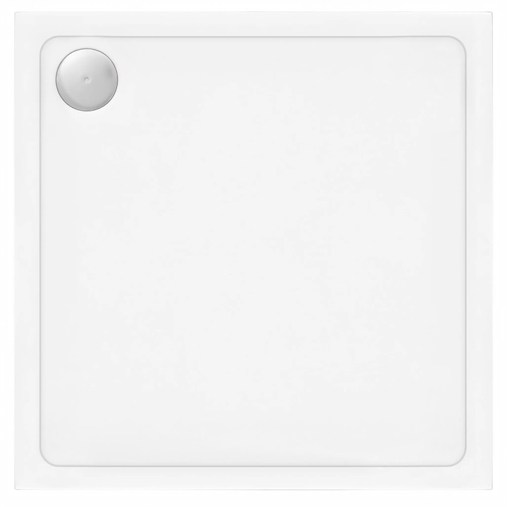 Rea cadita de dus Savoy 80x80 cu capac din cupru periat, Alb, 80x80x6cm
