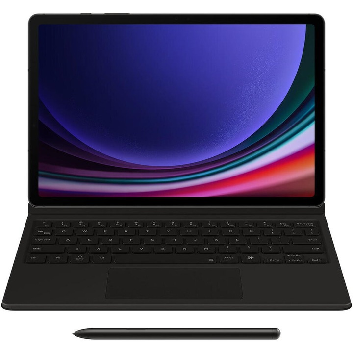 Tableta Samsung Galaxy Tab S9 + Husa cu Tastatura Samsung Book Cover Keyboard, 12GB, 256GB, WiFi, Bej
