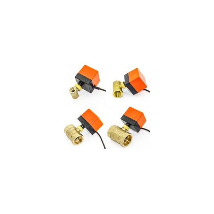 Elektromos golyóscsap, sárgaréz, 1/2", 220V, kétirányú, 6W, 2 pontos