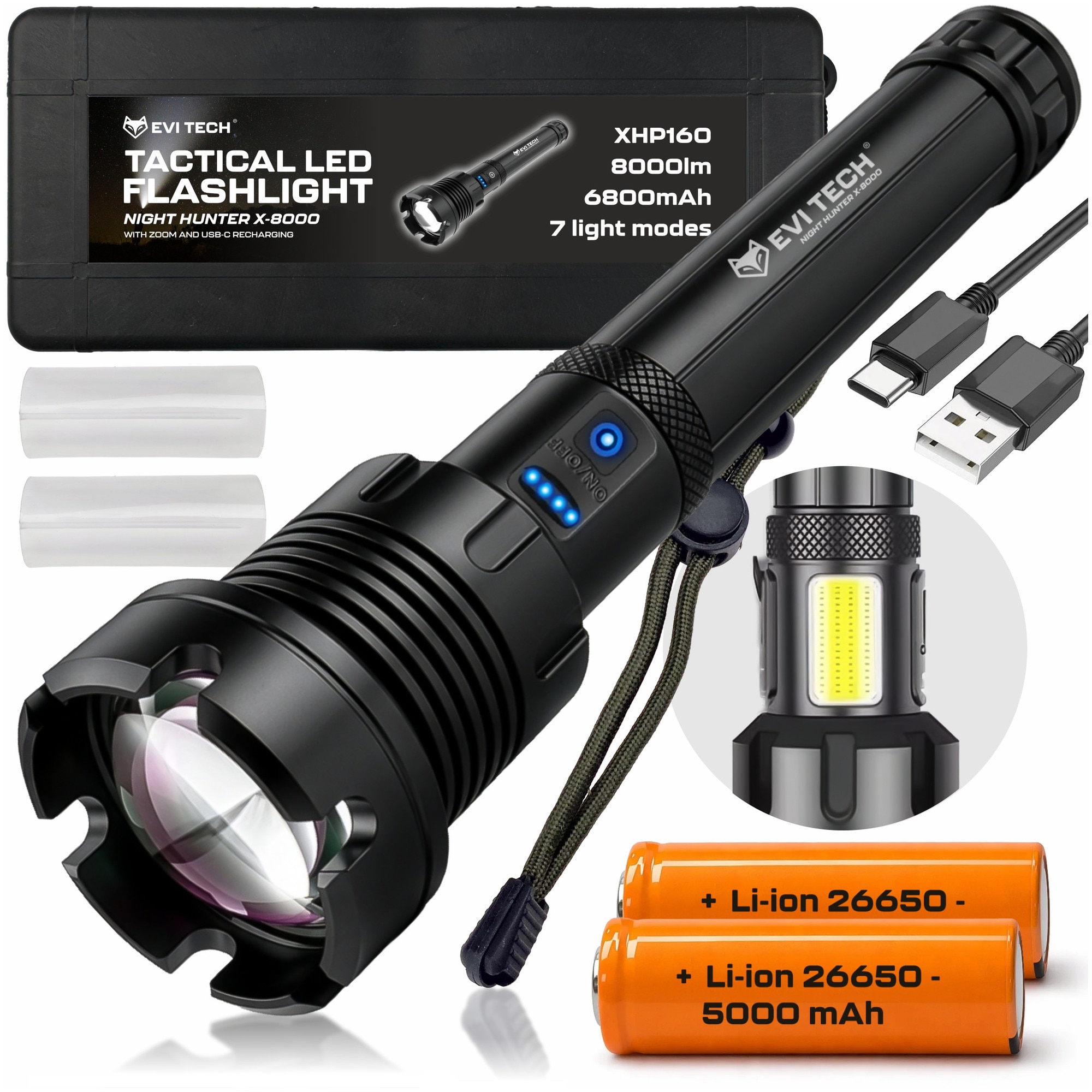 Lanterna Tactica Olight Warrior 3S, 2300 Lumeni, Reincarcabila USB