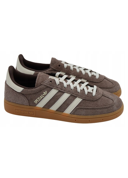Pantofi Sport Pentru Femei, Adidas, Handball Spezial If6490, 40 Eu, Superior Din Piele Intoarsa Si Piele, Celebrele Trei Dungi Adidas, Sireturi Clasice, Talpa Din Cauciuc Cu Aderenta Buna, Maro-Bej