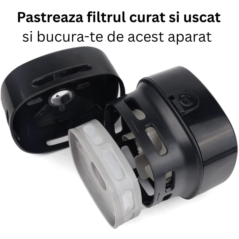 Mini aspirator portabil pentri birou NETERRA, dispozitiv compact si practic, curatarea rapida a firimiturilor, prafului si murdariei fine, pe tastatura, masa sau alte suprafete mici, fara fir