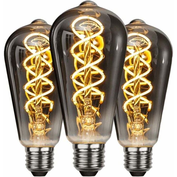 LED izzó vintage E27 4W ipari retro antik stílus, meleg fehér