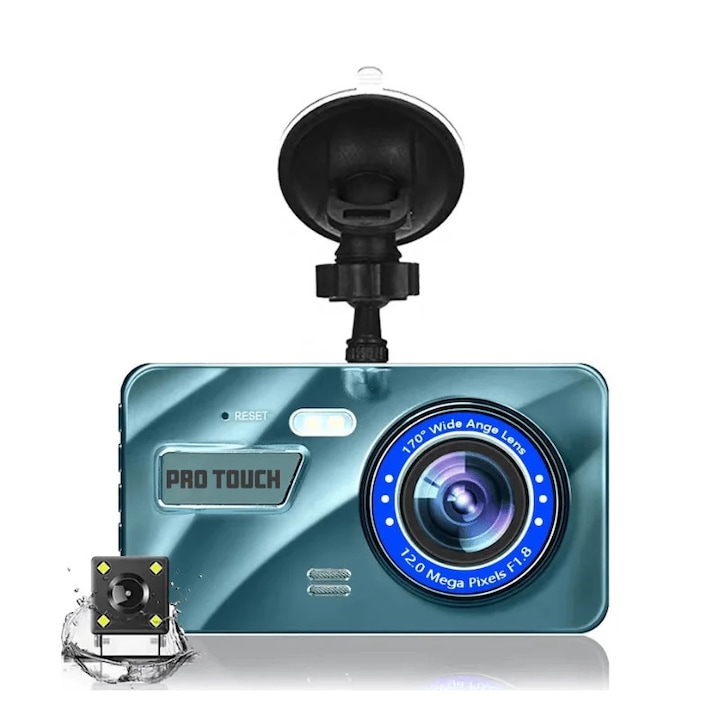 Camera de bord DVR ProDrivers ® ProTouch/ Ecran tactil/ Ecran 4 inch/ Full HD 1080P/ Camera Marsarier, Kit de conectare in panoul de sigurante inclus
