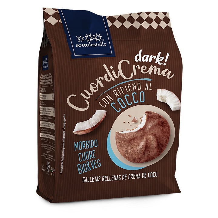 Biscuiti cu crema de cocos 200 g Sottolestelle