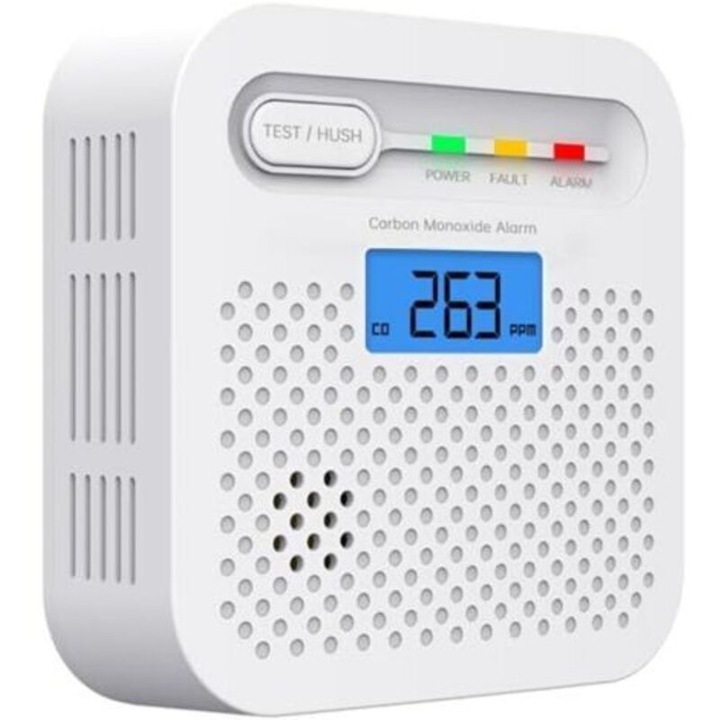 Detector monoxid de carbon portabil cu afisaj digital, alimentare baterii, compact, usor de utilizat