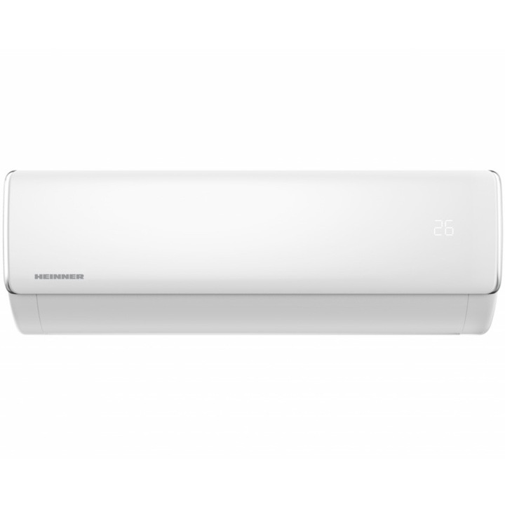 Aparat de aer conditionat Heinner Crystal PLus HAC-CRP12KIT++, 12000 BTU, Kit instalare inclus, Clasa A++, Control inteligent al umiditatii, Breeze away, Eco+, Follow me, Atocuratare, Alb