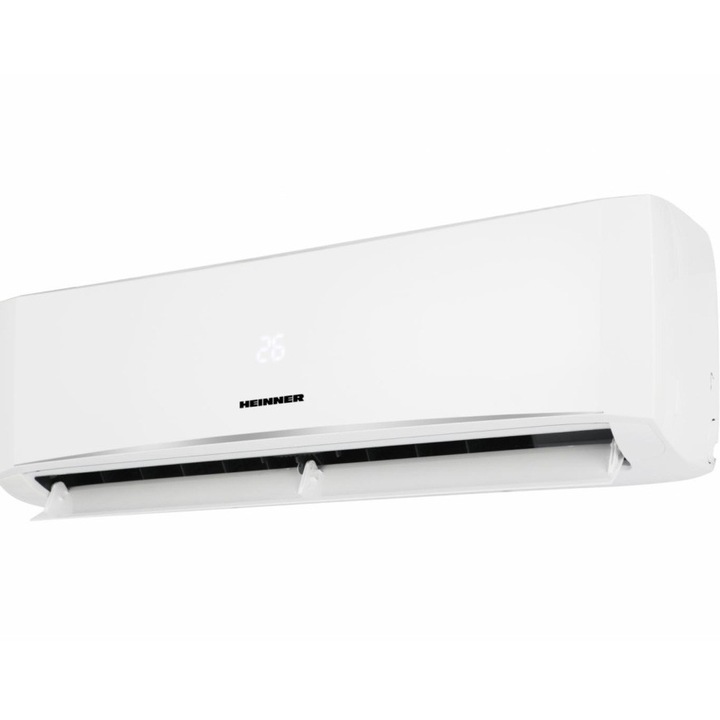 Aparat de aer conditionat Heinner HAC-HSN12KIT++, 12000 BTU, Kit instalare inclus, Clasa A++, iFeel, Sleep, Smart, Economy, Dimmer, Auto restart, Alb