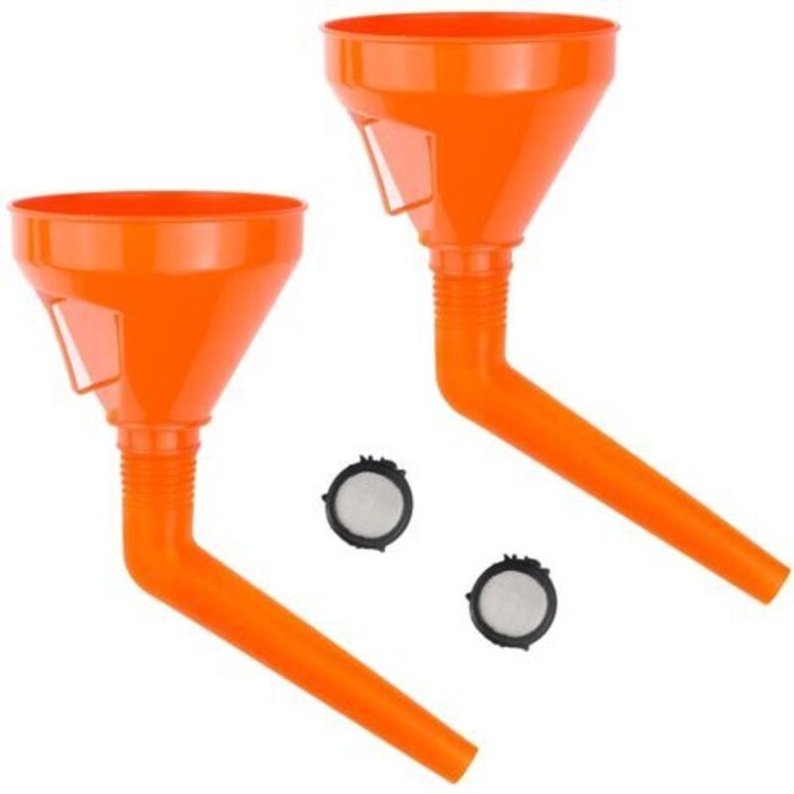 Palnie plastic universala, set 2 piese, portocaliu, flexibila, cu filtru