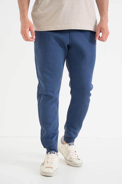 G-STAR, Pantaloni de trening cu snur in talie Premium Core, Albastru oceanic, S