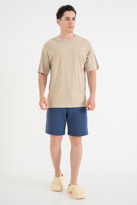 G-STAR, Pantaloni de trening din amestec de bumbac organic Premium Core, Albastru oceanic, L