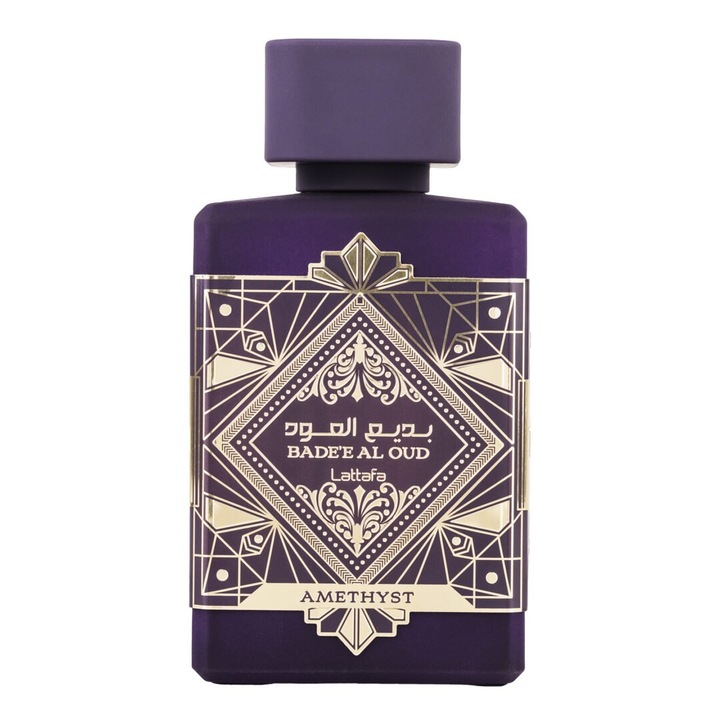 Apa de Parfum Lattafa Badee Al Oud Amethyst, Unisex, 100 ml, cu mostra parfum 2 ml