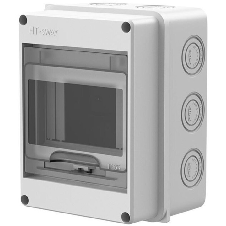 Vízálló elektromos elosztódoboz 5 modul IP65, kültéri, 30x20x10cm