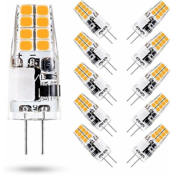 Bec LED G4 12V 3000K 3W 300lm készlet 10 db