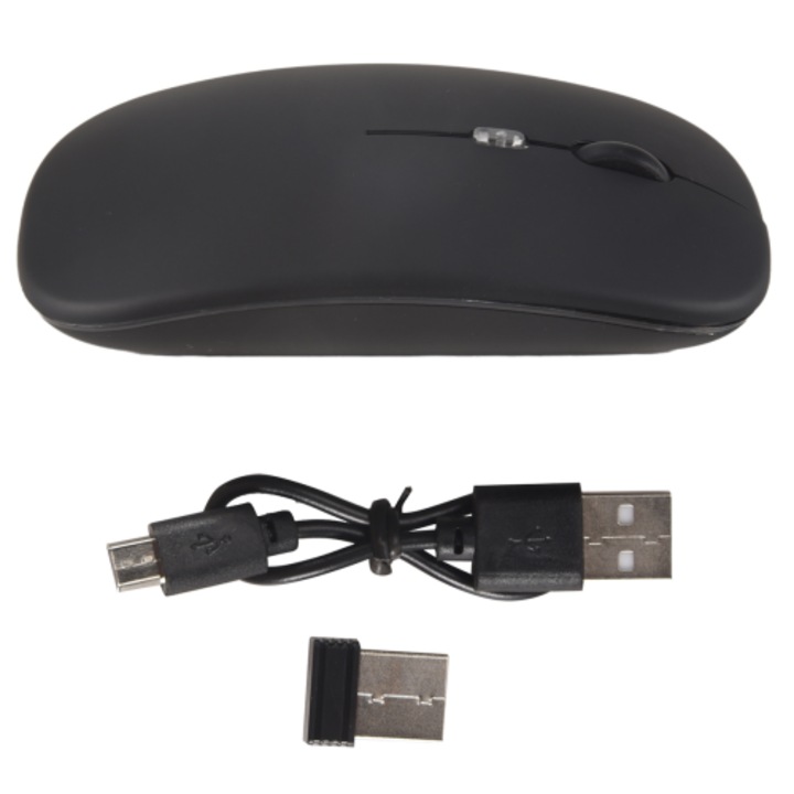 Vezeték nélküli Bluetooth 5.1 újratölthető egér, fekete