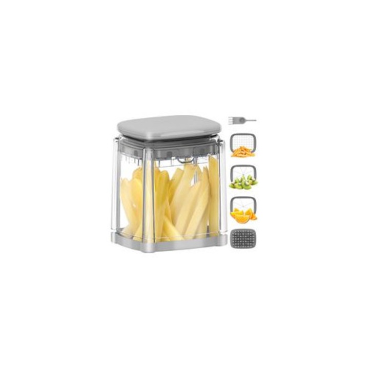 Trancheur legume inox 3 lame diferite gri