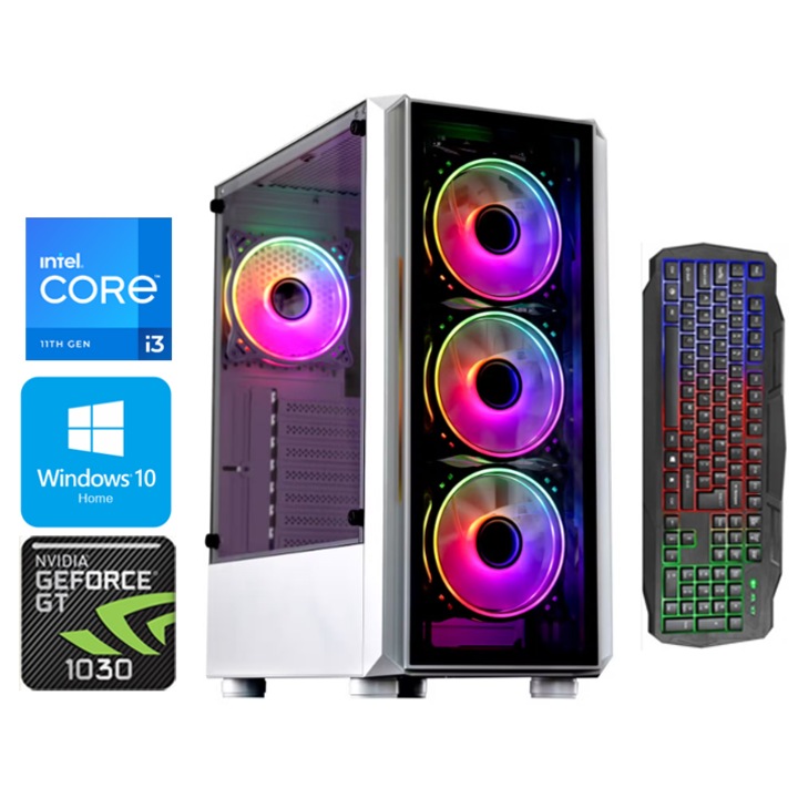 PC Gaming JUNIOR OK 3-7 Ani Intel ® I3 4130, Video NVidia® GForce GT 1030 DDR5, 16 GB RAM, 500GB Hdd, ntb