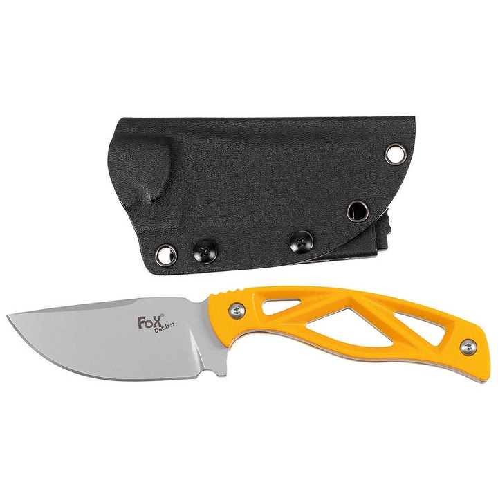 Fox Outdoor Kompakt Kés, Skeleton, 8.2cm Penge, Kydex Tokkal