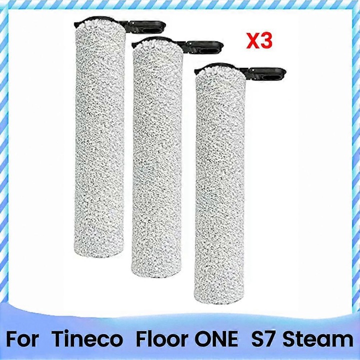 Set 3 perii role pentru Tineco FLOOR ONE S7, plastic, gri