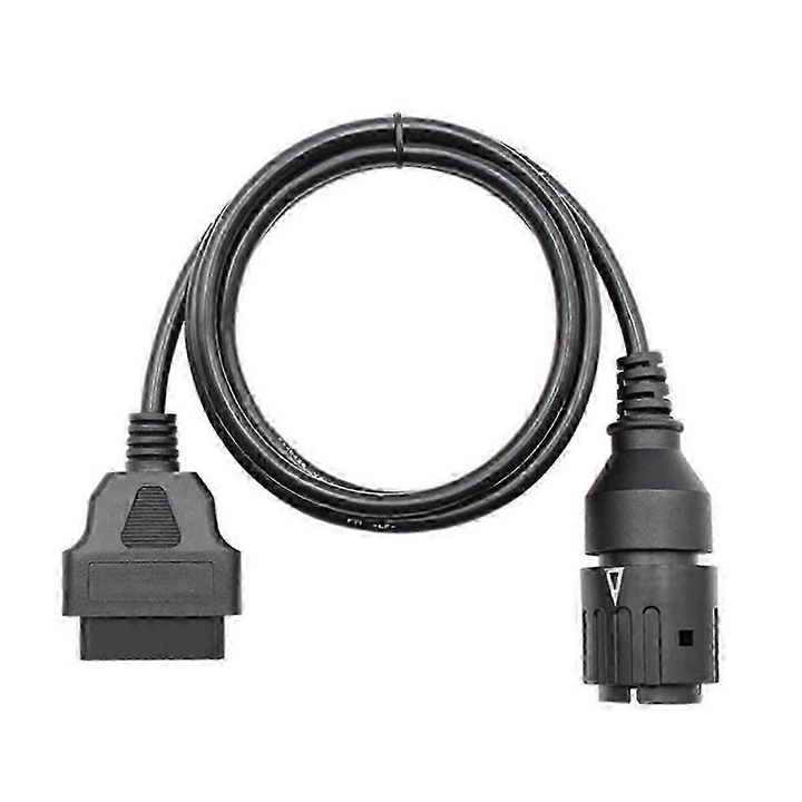 Cablu adaptor diagnostic motociclete 10 pini la 16 pini OBD2 negru 1m