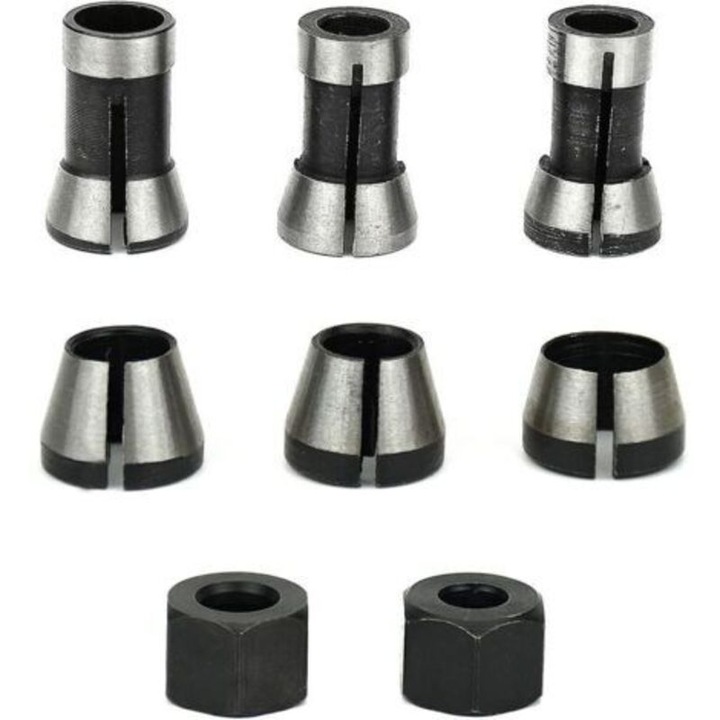 6 darab maró tokmány készlet, 6x6.35x8 mm, anyákkal, szénacél