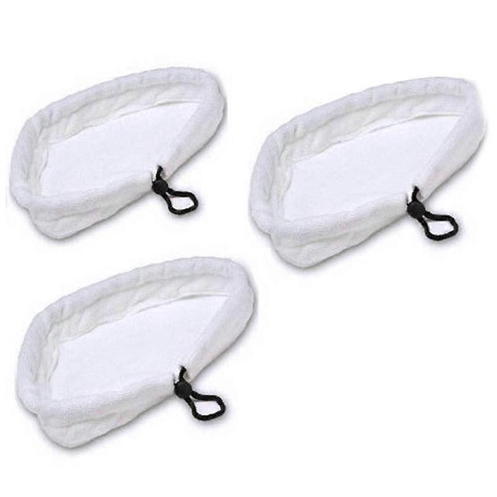 Set 3 lavete microfibra, super absorbante, albe, 28x21cm