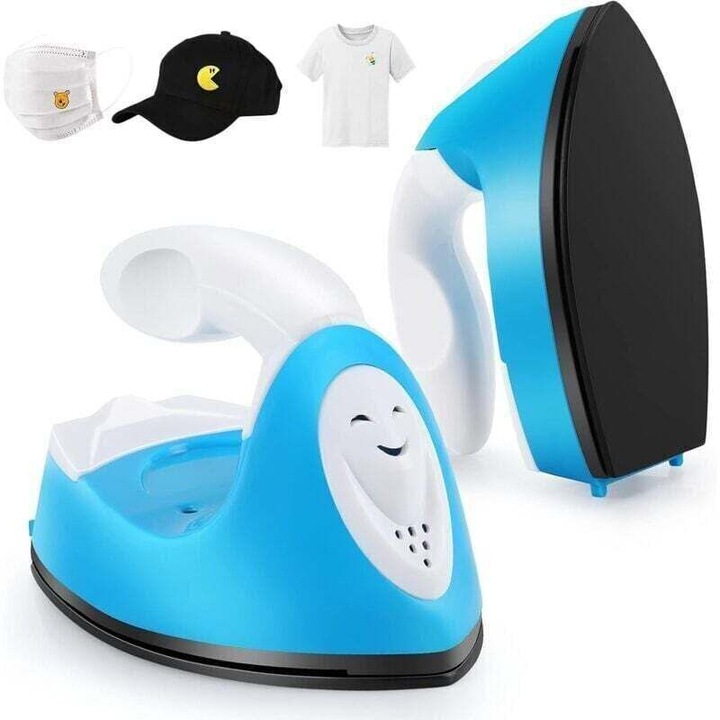 Fier de calcat mini portabil cu statie de incarcare, accesorii pentru haine