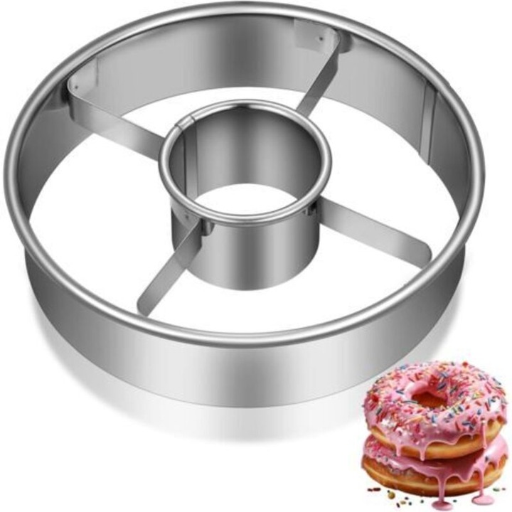Decupator gogosi inox 9.8x9.8x2.4cm argintiu