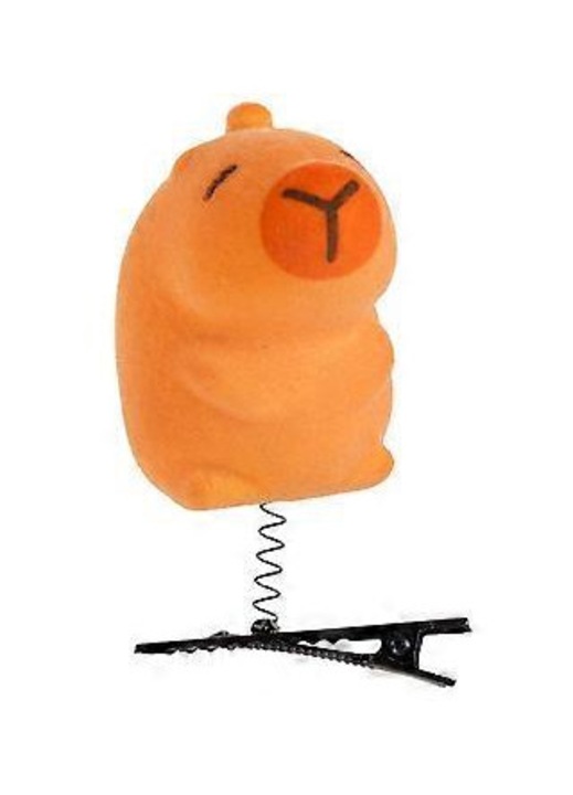 Clama de par copii, model capybara, 7.5cm, multicolor