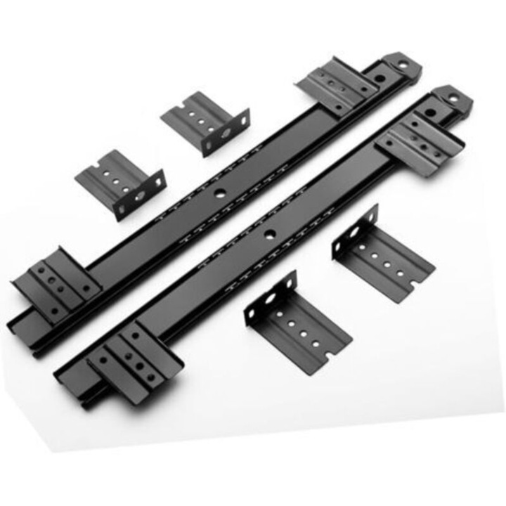 Sine glisante metalice 305mm rezistente pentru sertare, negru