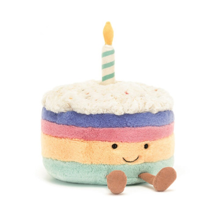 Jucarie de plus tort curcubeu 22cm multicolor