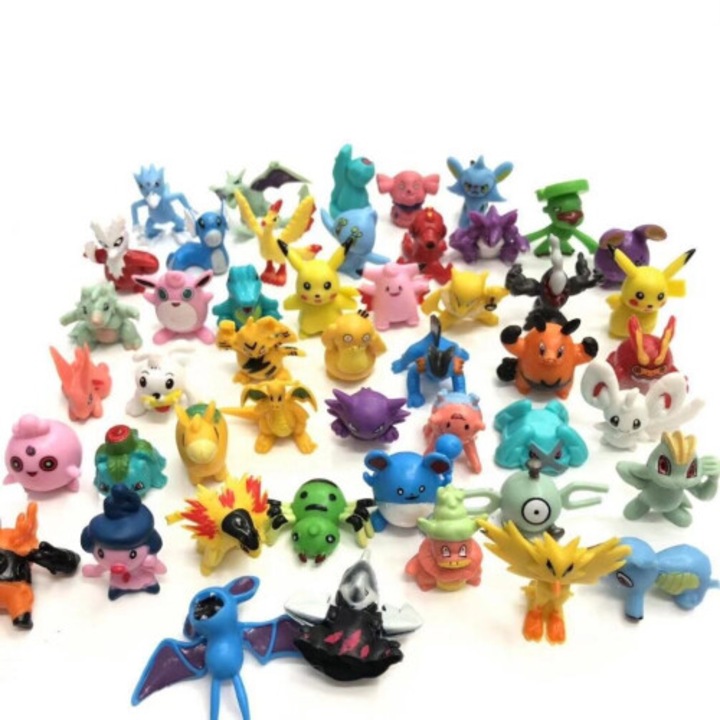 Figurine Pokemon Go set 144 piese Pikachu multicolor