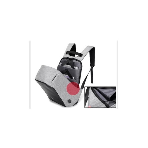 Rucsac antifurt albastru pentru laptop 15.6", impermeabil, port USB, compartiment securizat, multifunctional pentru scoala, birou si calatorii