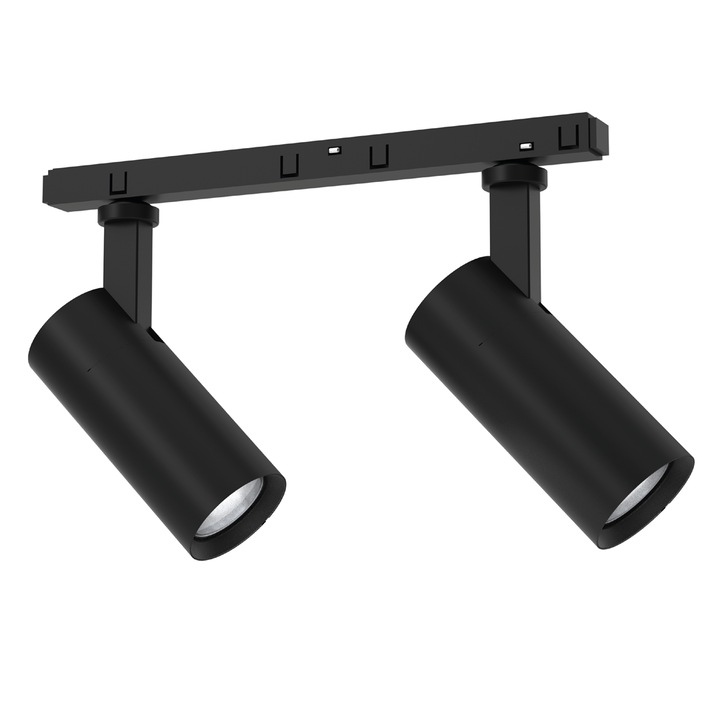 Спотове MILAGRO Magnetic Track 2x10W LED 3000K, черни, комплект