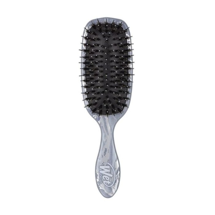 Perie de par Wet Brush, efect luciu, marmura metalica argintie