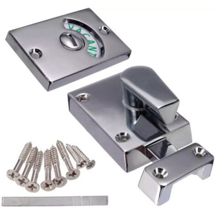 Broasca usa cu indicator ocupare, satin nickel, 38x13x80mm