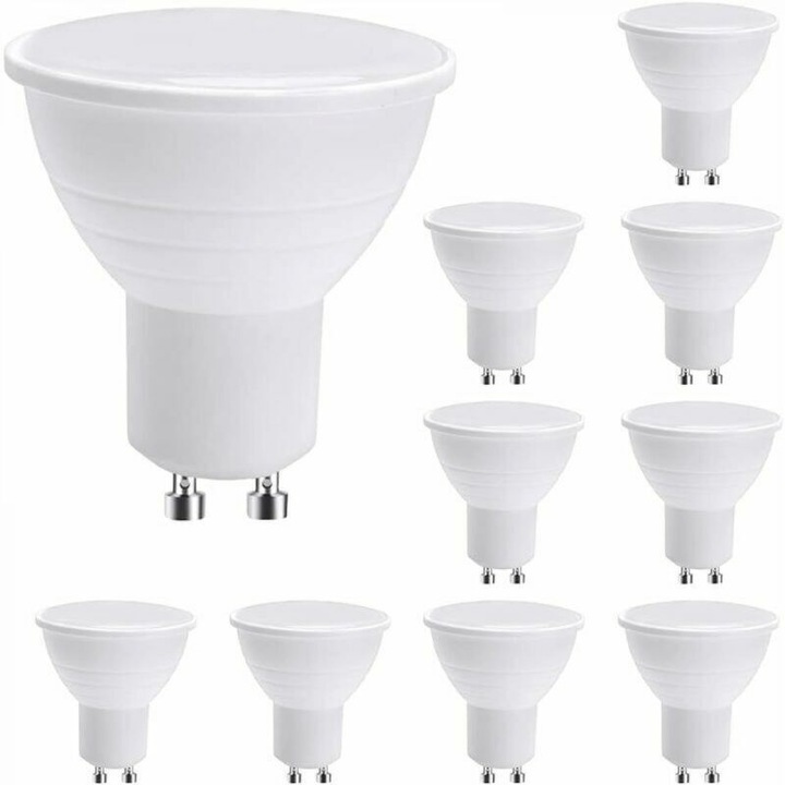 LED крушка GU10 7W, топла светлина, 600 лумена, 120°