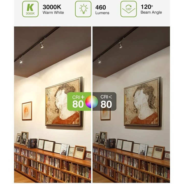 LED крушка GU5.3 MR16 5W 3000K топло бяла 460 лумена комплект 12 бр