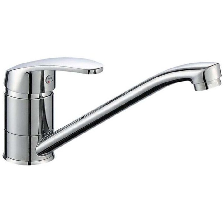Sanitér csaptelep, konyhai csap, fém, króm, 360°-ban forgatható, hosszú, 25x15x10cm