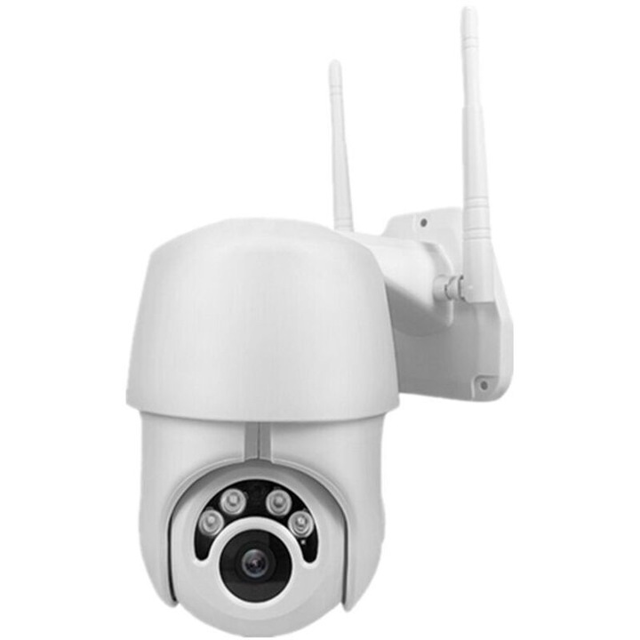 IP WiFi камера за наблюдение 1080P, цветно нощно виждане, водоустойчива, двупосочно аудио, 11x17x16см