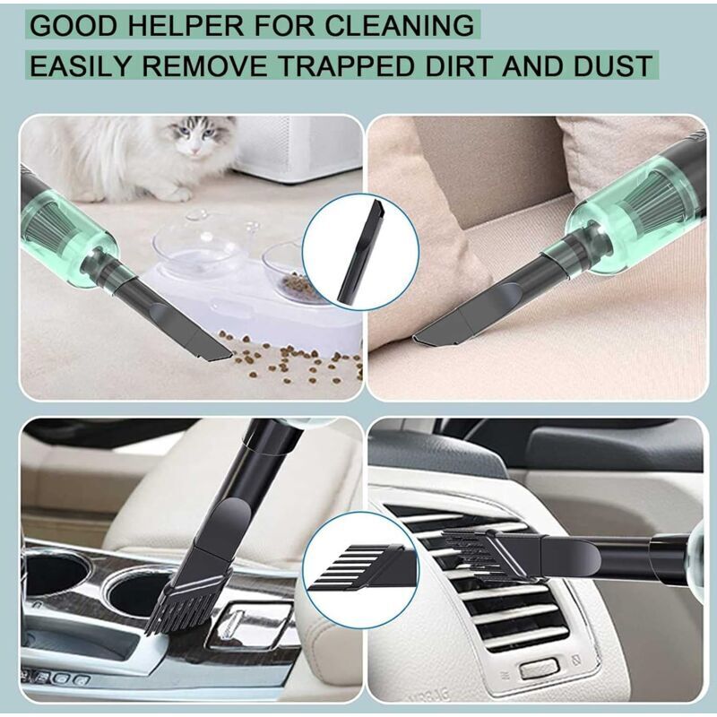 Aspirator electric fara fir 2 in 1, puternic, accesorii multiple, multicolor, compact