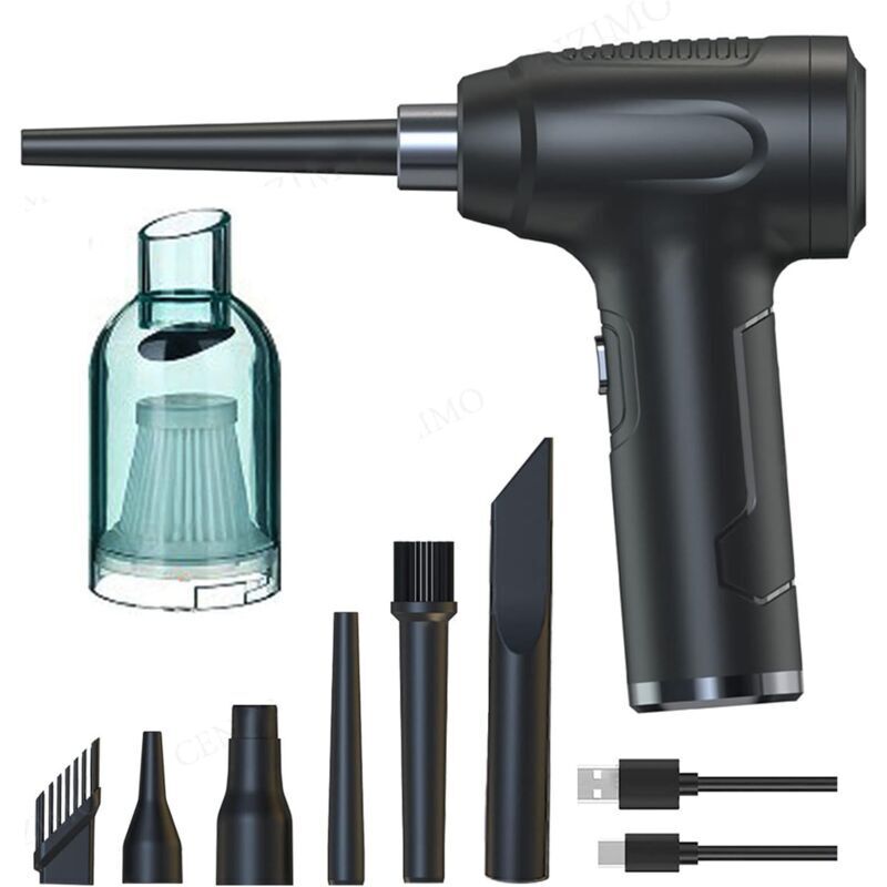 Aspirator electric fara fir 2 in 1, puternic, accesorii multiple, multicolor, compact