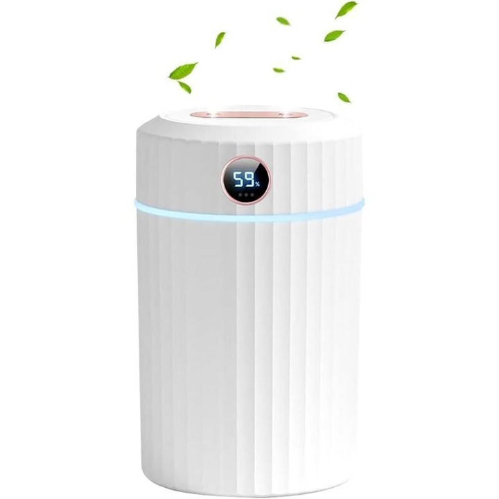 Ултразвуков овлажнител 2L, LED 7 цвята, бял, 26dB