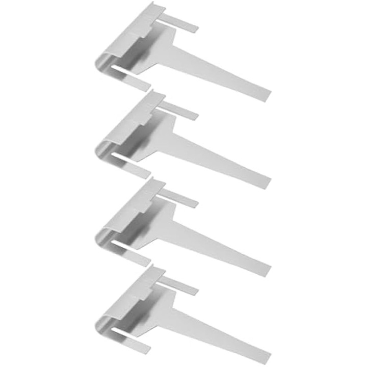 Set 4 cleme metalice pentru scurgere frigider 69x50mm argintiu
