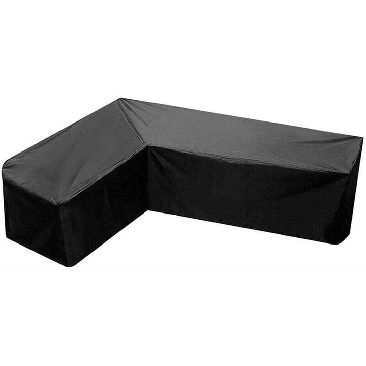 Husa pentru coltar gradina, 210D Oxford, negru, 215x215x87cm, rezistenta la apa si UV